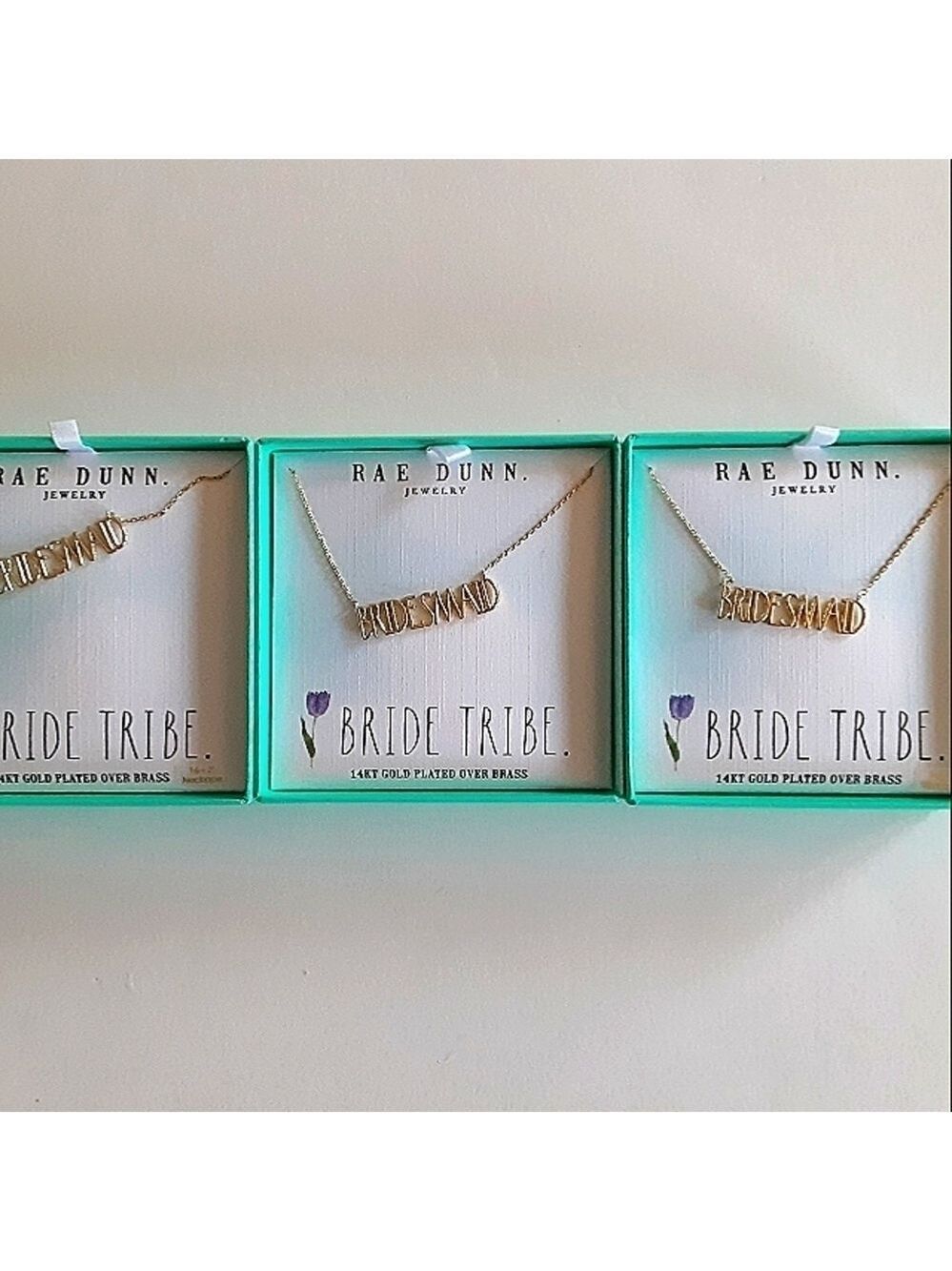 Rae Dunn BRIDESMAID Necklaces Set Of 3 New In Boxes - Picture 1 of 5